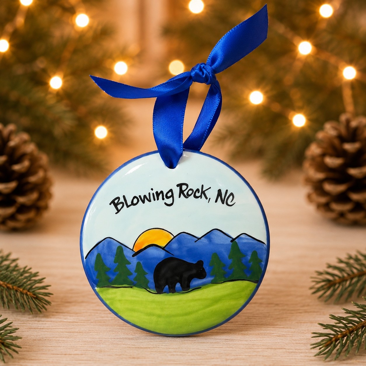 Blowing Rock Bear Ornament